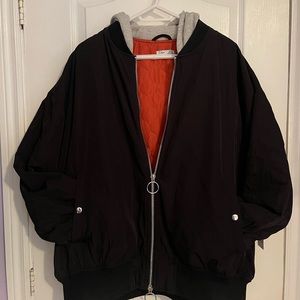 Hooded Unixex Bomber Jacket